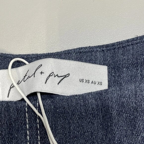 Petal + Pup Callum Sleeveless Denim Maxi Dress • Size XS • Blue - Picture 3 of 8